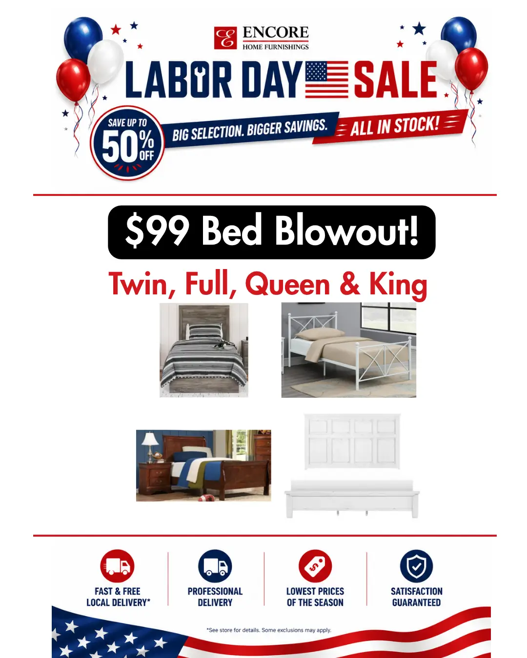 $99 Bed Sale