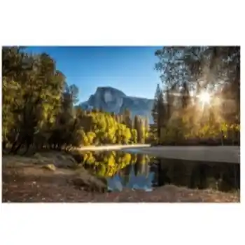 Yosemite Home Morning Paradise Tempered Glass Wall Art Panel