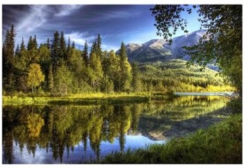 Yosemite Home Kenai River Tempered Glass Wall Art Panel