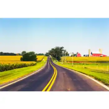 Yosemite Home Countryside Road Tempered Glass Wall Art Panel