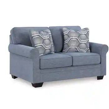 Ashley Cassandra Washable Nuvella Denim Loveseat