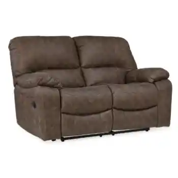 Ashley Kelson Brown Microsuede Reclining Loveseat