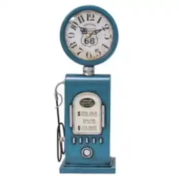 Yosemite Home Route 66 Blue Gas Pump Table Top Clock