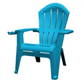 Outdoor Deluxe Pool Blue Resin Frame Adirondack Chair