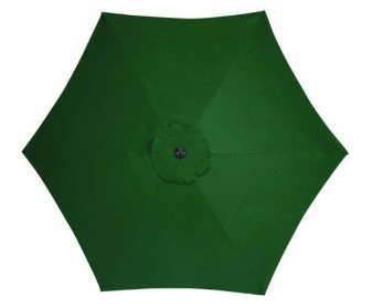 9-Foot Dark Green Tilt Outdoor Umbrella with Metal Frame
