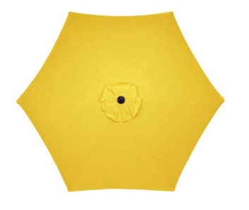 9-Foot Yellow Tilt Outdoor Umbrella with Metal Frame