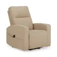 Ashley Smith Taupe Next-Gen Nuvella Lift Chair/Power Recliner with Heat & Massage (floor model only)