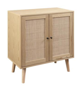 Stanley Ranger Pine & Rattan Console Cabinet