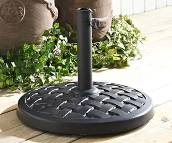 Stanley Ranger Black Weave Round Outdoor Umbrella Base