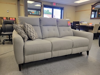 Jason Furniture Alpendale Fabric Power Reclining Sofa with Power Headrests (blemished)